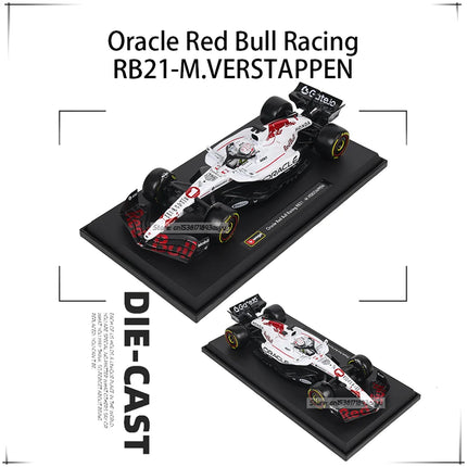 Bburago 1:18 2025 F1 Red Bull Racing RB21 Japanese Grand Prix White coating 1#Verstappen Alloy car model Classic Collection