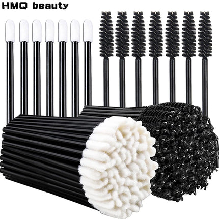 100/200pcs Disposable Eyelash Brushes Lip Brush Applicator Portable Mascara Wands Lash Brushes for Eyelash Extension Makeup Tool