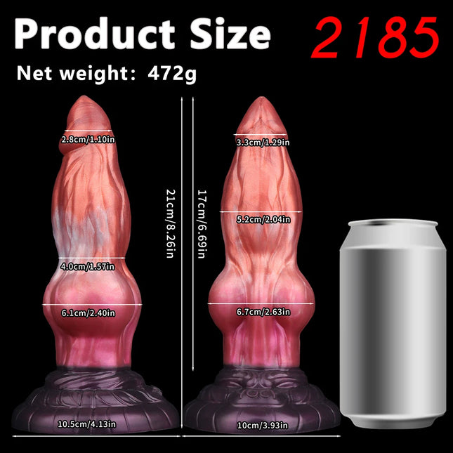 SHAZ Big Knot Dildo Silicone Anal Plug With Strong Suction Cup Thick Knotted Dragon Butt Plug Masturbator For Women Men Sex Toys