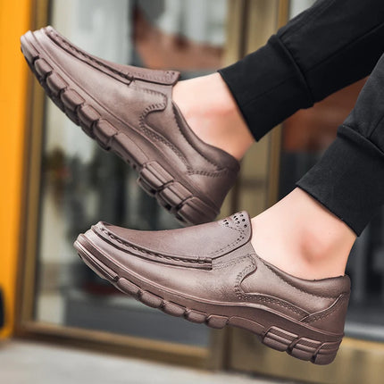 Hotel Kitchen Non-slip Oil-resistant Chef's Shoes Casual Flat Work Safe Men's Shoes Breathable Comfortable Slip on Plus Size 48