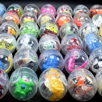 6pcs Gacha Mixed Doll Toy Ball Transparent Capsule Surprise Egg Model Puppets Toys for gift Game Machine 47X55mm
