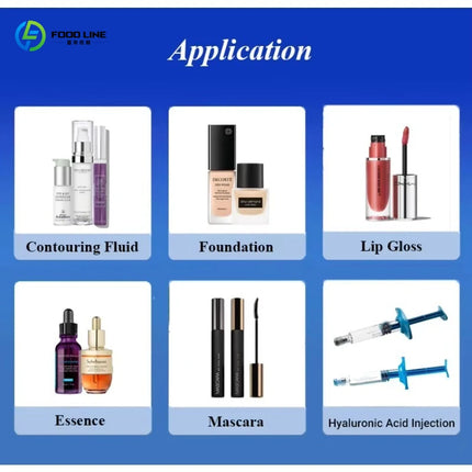 Small business semi-automatic desktop cosmetic dosing machine for liquid foundation lip gloss mascara