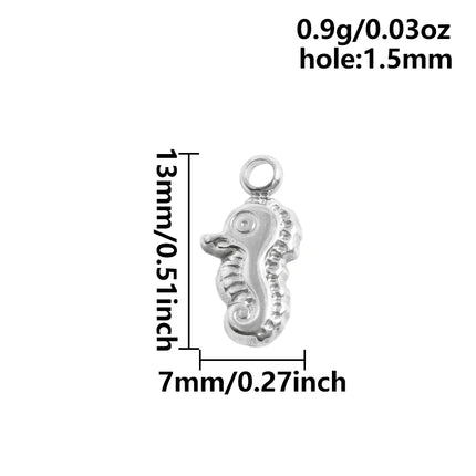 5pcs Kawaii Charm Flower Star Crab Stainless Steel Pendants For Jewelry Making Supplies Assorted Mini Charms In Bulk DIY Finding