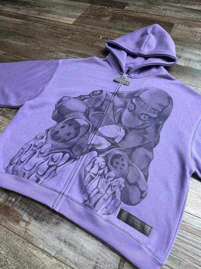 Harajuku Jojo Bizarre Adventure Hoodies Women Moody Blues Zip-Up Anime Hoodie Hip Hop Couples Y2k Street Sweatshirt Men Clothing