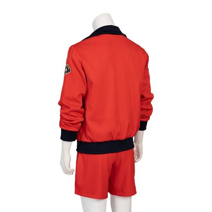 David Hasselhoff Cosplay Costume Pam and Tommy Beach Wear Red Jacket Men's Baywatch Lifeguard Jacket Halloween Party Outfits