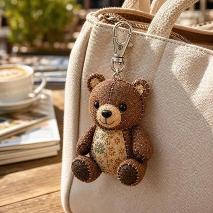 Pre-cut Fabric DIY Sewing Kit Cartoon Animals Easily Sewing Handmade Keychain Art Handcrafted With Guide Patchwork Keyring Kit