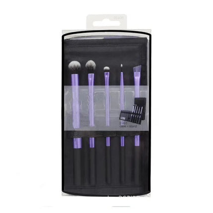 Portable Makeup Brush Set Foundation Blush Highlighter Brush Long Handle Artificial Fiber Brushes Box Packaged for General Use