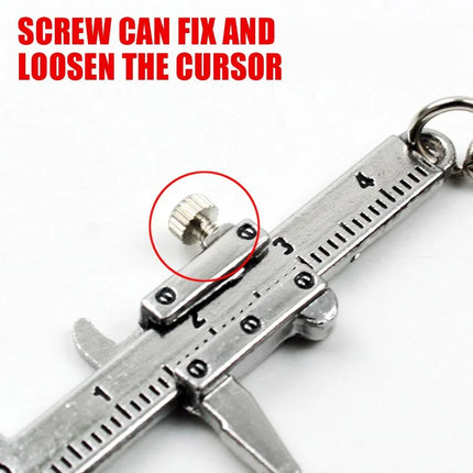 Portable Mini Caliper Tools Zinc Alloy Vernier Caliper 0-40mm Keychain Measuring Compact for Household Tool
