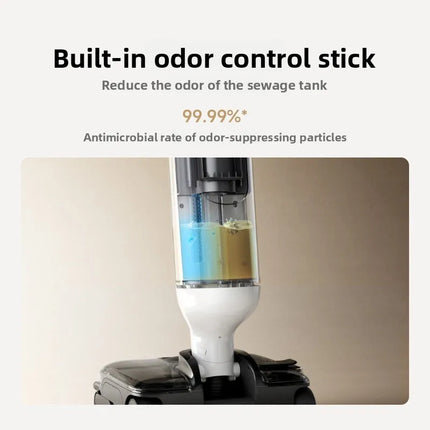 MIJIA Home Wireless Vacuum Cleaner 4 Sweep Drag Anti Entanglement High Suction Built in Odor Suppressor Floor Scrubber