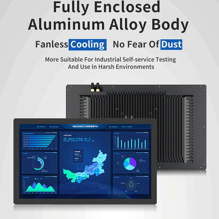 13.3 Inch All-in-One Capacitive Touch PC Industrial Panel PC with VESA Mount Compatible with Windows 10 or 11