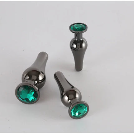 Gun Color Stainless Steel Anal Plug Dildo Sex Toys Products 3 Sizes Butt Plug For Women Sex Adult Game Prostate Massager