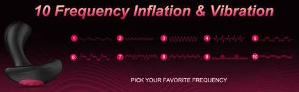Anal Vibrator Inflatable Butt Plug Remote Prostate Massager Automatic Inflation Vibrating Male Female Prostate Stimulator