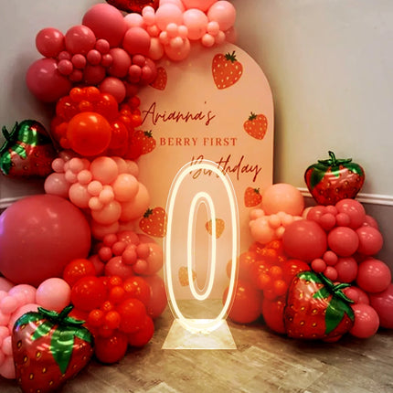Large Size Warm White LED Neon Numbers Sign 76cm/100cm Stand up & Wall Mounted for Birthday Wedding Celebration Party Decor