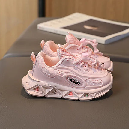 Baby Shoes2023 Spring Autumn New Boys and Girls Light Up Clunky Sneaker Small and Medium-sized Children's Soft Soled Baby Shoes