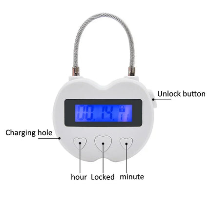 Charging Time Lock Fetish Handcuffs Mouth Gag Electric Timer Bdsm Bondage Restraints Chastity Lock for Couples Adult Sex Games