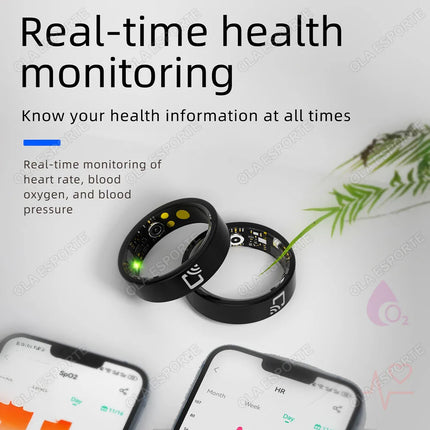 New Smart Ring Men Women 2025 Real-Time Health Monitoring Sports NFC Control Smart Access Control IP68&5ATM Waterproof Smartring