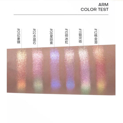 Romantic Beauty Iluminador Maquillaje Chameleon Highlighter Eye Palette High gloss Powder Body and Face Pearl Brightening