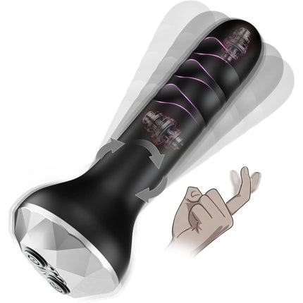 Anal Vibrator for Men Gay Prostate Massager With 10 Vibrating Cock Ring APP 10 Intense Rotating Male Sex Toy Butt Plug for Men