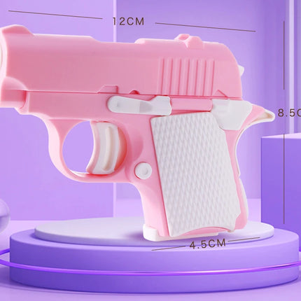1PC 3D Mini Model Gun 1911 Pistols Hand Toy Pistols Toy Bullets No Fire Rubber Band Launcher Collection Gifts