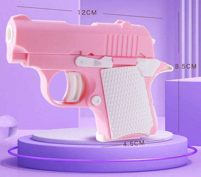 1PC 3D Mini Model Gun 1911 Pistols Hand Toy Pistols Toy Bullets No Fire Rubber Band Launcher Collection Gifts