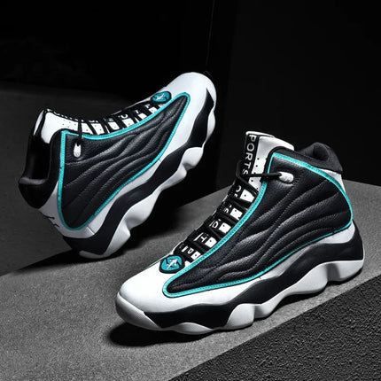 Hot Sale Basketball Shoes Men Women High Top Leather Outdoor Sport Shoe Unisex Anti-Slippery Basketball Boots Couples Sneakers