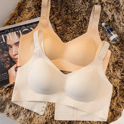 High-quality Traceless Beautiful Back Jelly Rubber Underwear for Women with Small Breasts, Clumping and Anti-sagging Sports Bra