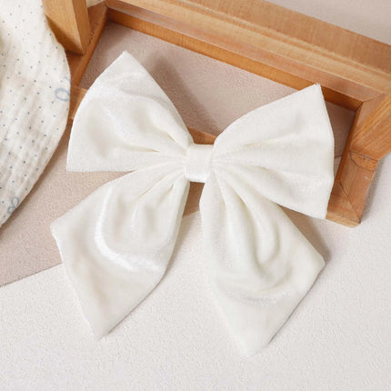 Autumn Winter Hot Sell Velvet 5inch Bow Hair Clip For Girl Teen Ponytail Decor Fashion Barrettes Kid Party Wear Hair Accessory