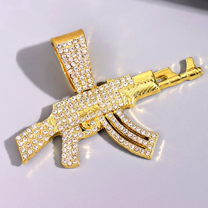 Hip hop Men Iced Out Cuban Link Chain Necklace for Men withPanda Tiger Shark Lip Heart Dollar Pendant Wholesale Jewelry Gifts