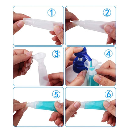 12-200pcs Empty 10ml Transparent Lip Gloss Squeeze Tube Mini Clear Cosmetic Soft Tubes Portable Travel Lip Gloss Containers