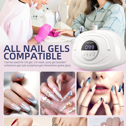 380W UV LED Lamp for Nail  84 LEDs Nail Dryer with Auto Sensor Quick-drying Manicure Lamp for Curing Nail Polish Nail Art Tools