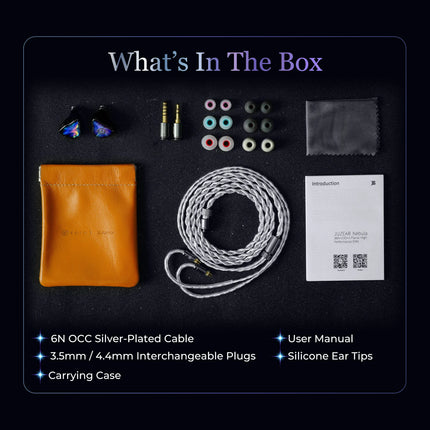 Juzear x KOTO Nebula 1DD+3BA+1 Planar Hybrid In-Ear Monitor Earphones 4-Way Crossover 4 Acoustic Tubes HiFi IEMs