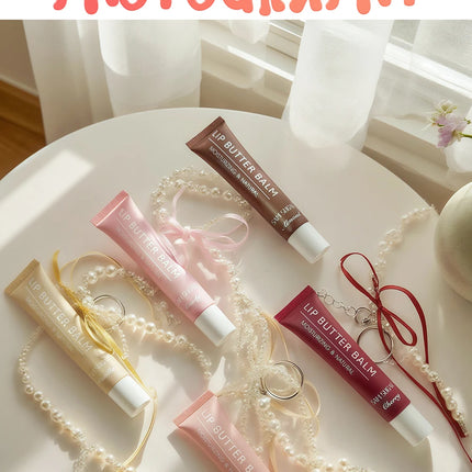 Hose Pearl Chain Lip Butter Balm Glaze Waterproof Lasting Gloss Moisturizing Water Light Mirror Lipstick Shine