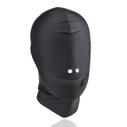 BDSM Spandex Full Head Hood Mask Breathable Open Eyes Mouth Slave Bondage Restraint Role Play Fetish Adult Sex Toy Gear