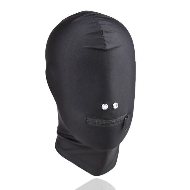 BDSM Spandex Full Head Hood Mask Breathable Open Eyes Mouth Slave Bondage Restraint Role Play Fetish Adult Sex Toy Gear