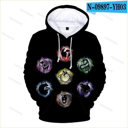 Meliodas The Seven Deadly Sins Hoodie Sweatshirt Anime Figures Kids Cosplay Costumes Sudaderas Para Hombres Boys Christmas Gifts