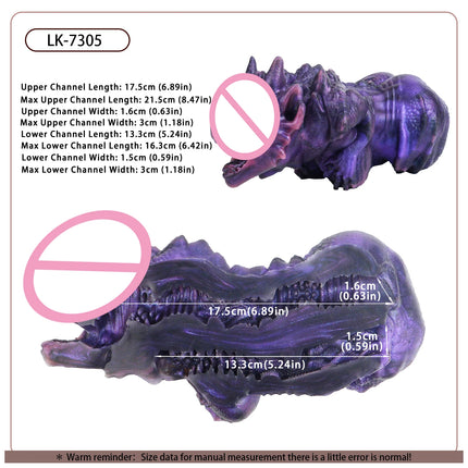 Silicone Monster Male Masturbator Daul Channel Anal Onahole Pussy Realistic Vaginal Textured Channel Stroker AdultSexToy For Man