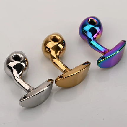 304 Stainless Steel Anal Sex Toys,Metal Curved Anus Butt Plugs,Weighty Analplug Buttplug Butplug,Wearable Prostate Massage