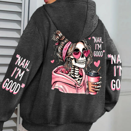Expensive Talks Back Funny Printing Womens Hoodie Loose Multicolor Pullovers Fleece Autumn Sportswear Casual Pocket Hoody