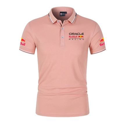 Red Bull Logo Racing Team Men Polo Shirt Summer Short Sleeve Male Polos T-shirt 2025 New Casual Men's Clothes Tees Tops