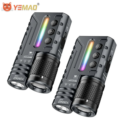 5200lumens Innovative Powerful Flashlight Portable LED Flashlight with Magnetic Torch, Perfect for Hiking Camping Adventures