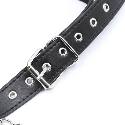 Leather BDSM Head Harness Silicone Mouth Bit Gag with Lead Chain Restraint Gear Adult Sex Toy for Men Women Fetish Role Play