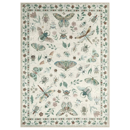 Insect Print Area Rugs, Non-Slip Washable Rugs for Living Room, Modern Bedroom Rug Under Bed Large Carpet for Room Decor