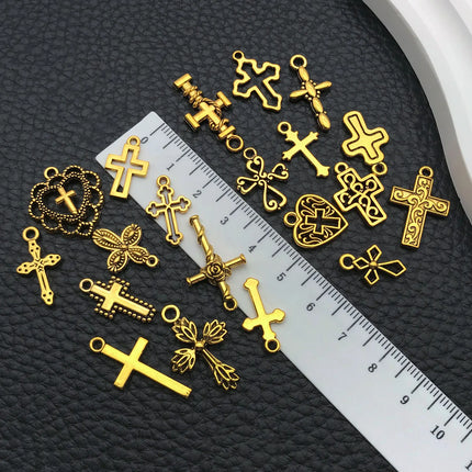 20/100 Styles Antique Silver Crosses - Perfect for Handmade Jewelry like Necklaces, Bracelets & Earrings"