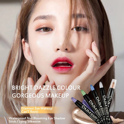1Pc Pearlescent Eyeliner 15 Colors Waterproof Long-Lasting Non-Smudge Glitter Eye Makeup for Smokey Eyes