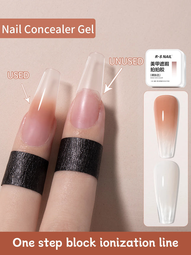 RSNAIL 1/2PC Nail Concealer Gel Nail Polish Slapped Gradient Effect Lacquer Concealer Gel UV Soak Off Varnish for Nail Art Salon