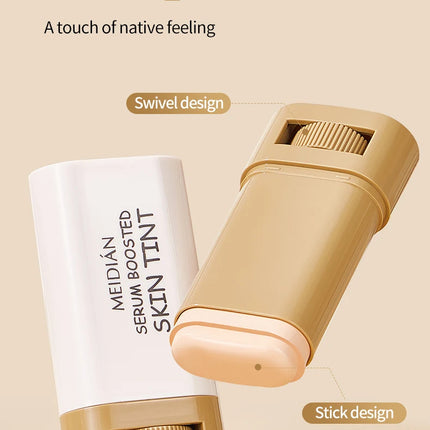Bronze Foundation Stick Serum Boosted Skin Tint Silky Texture Moisturizing Coverage Concealer Base Even Skin Tone Makeup