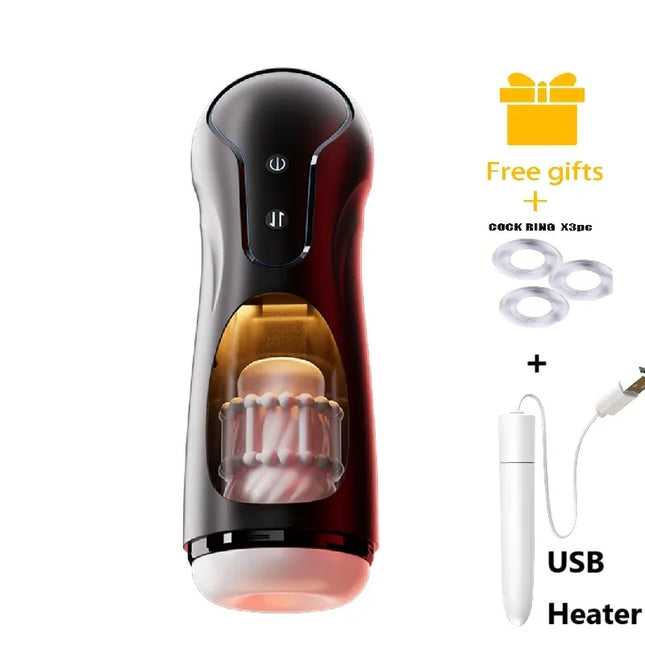 Masturbation Cup for Men with Electric Telescopic Automatic Telescopic Piston Pumping Masturbation Device Adult Sex Toys
