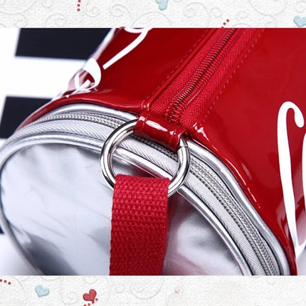 New Summer Fashion Glossy Leather Small Bag Women's Crossbody Bag Cartoon Print Shoulder Bag Daily Match Contrast Color