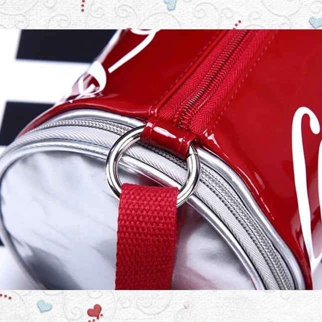 New Summer Fashion Glossy Leather Small Bag Women's Crossbody Bag Cartoon Print Shoulder Bag Daily Match Contrast Color