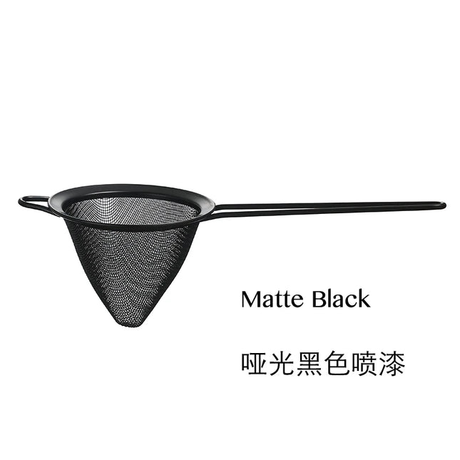 Cocktail Bar Strainer Fine Mesh Stainless Steel Conical Strainer Premium Mesh Cocktail Cone Strainer